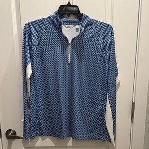 Lady Hagen Blue and White Long Sleeve Top